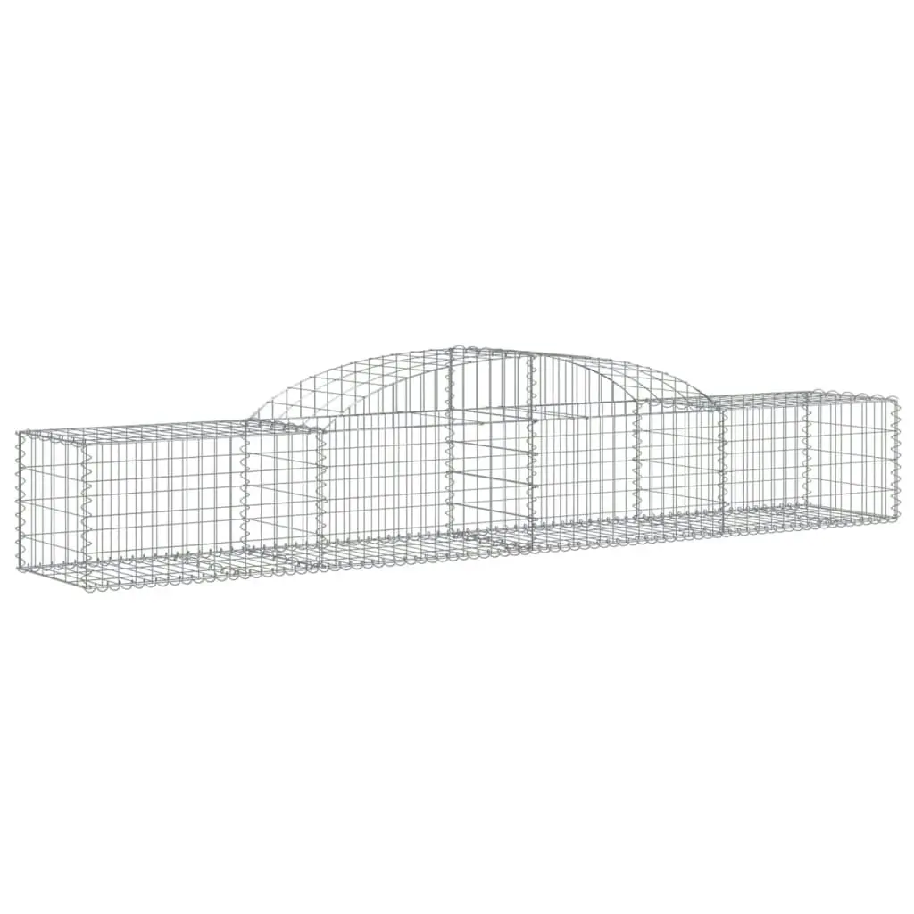 Arched Gabion Baskets 3 pcs 300x50x40/60 cm Galvanised Iron 3146648