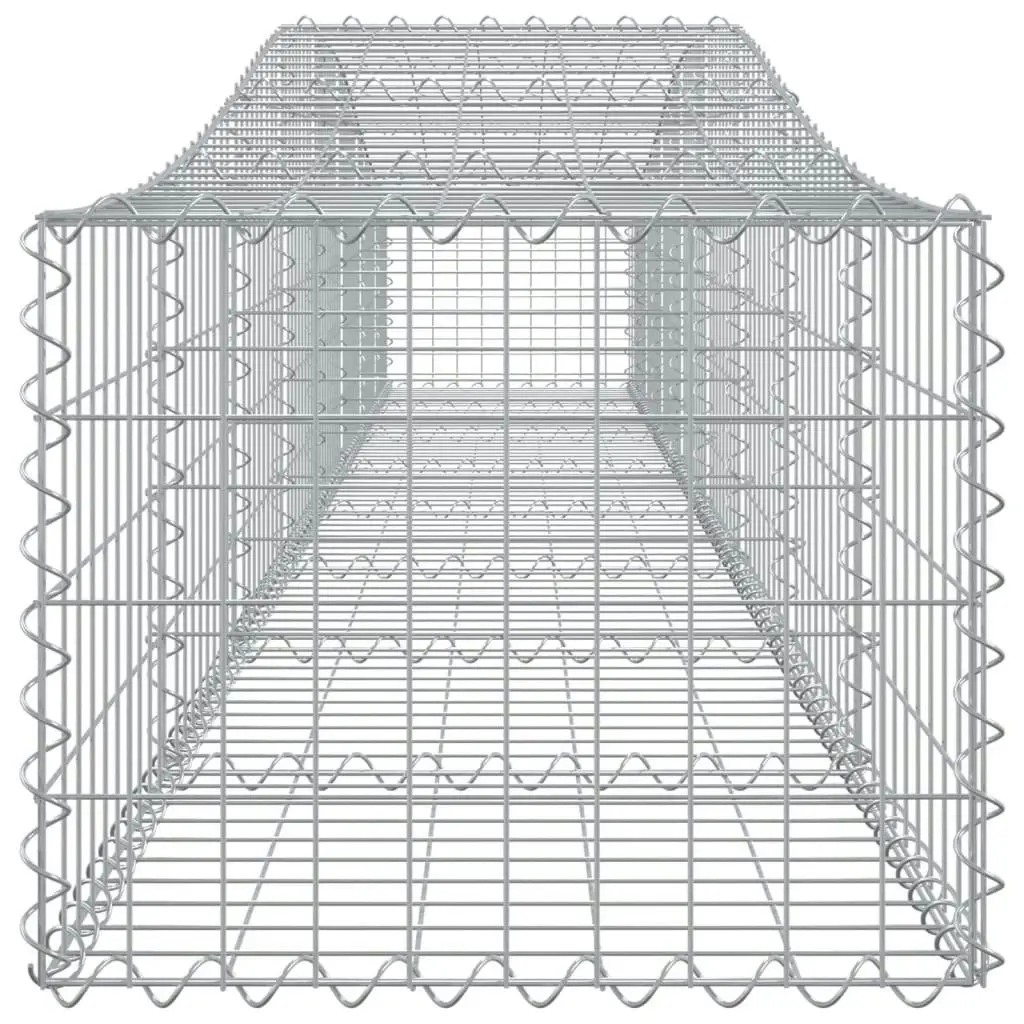 Arched Gabion Baskets 2 pcs 400x50x40/60 cm Galvanised Iron 3145917