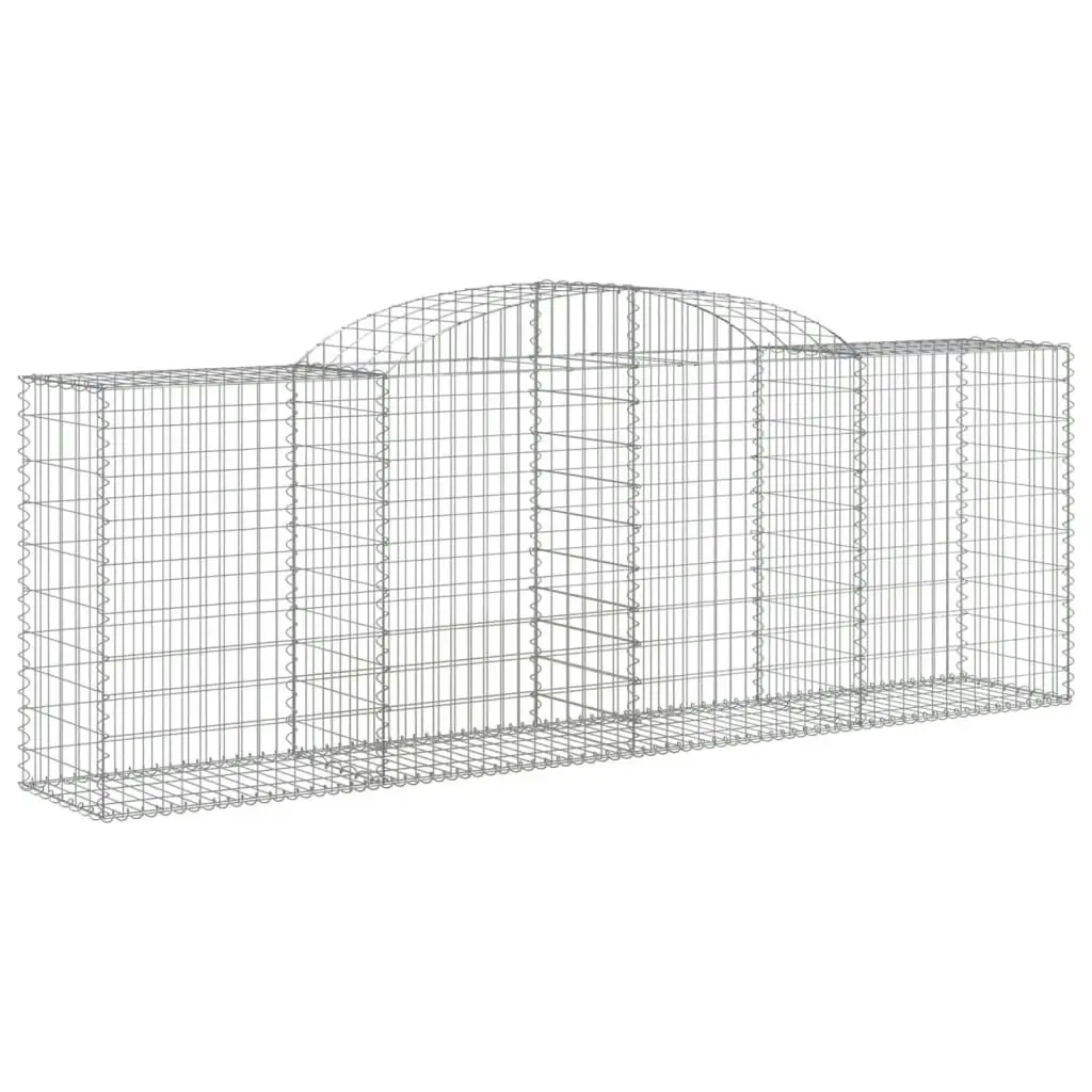 Arched Gabion Baskets 10 pcs 300x50x100/120 cm Galvanised Iron 3146709