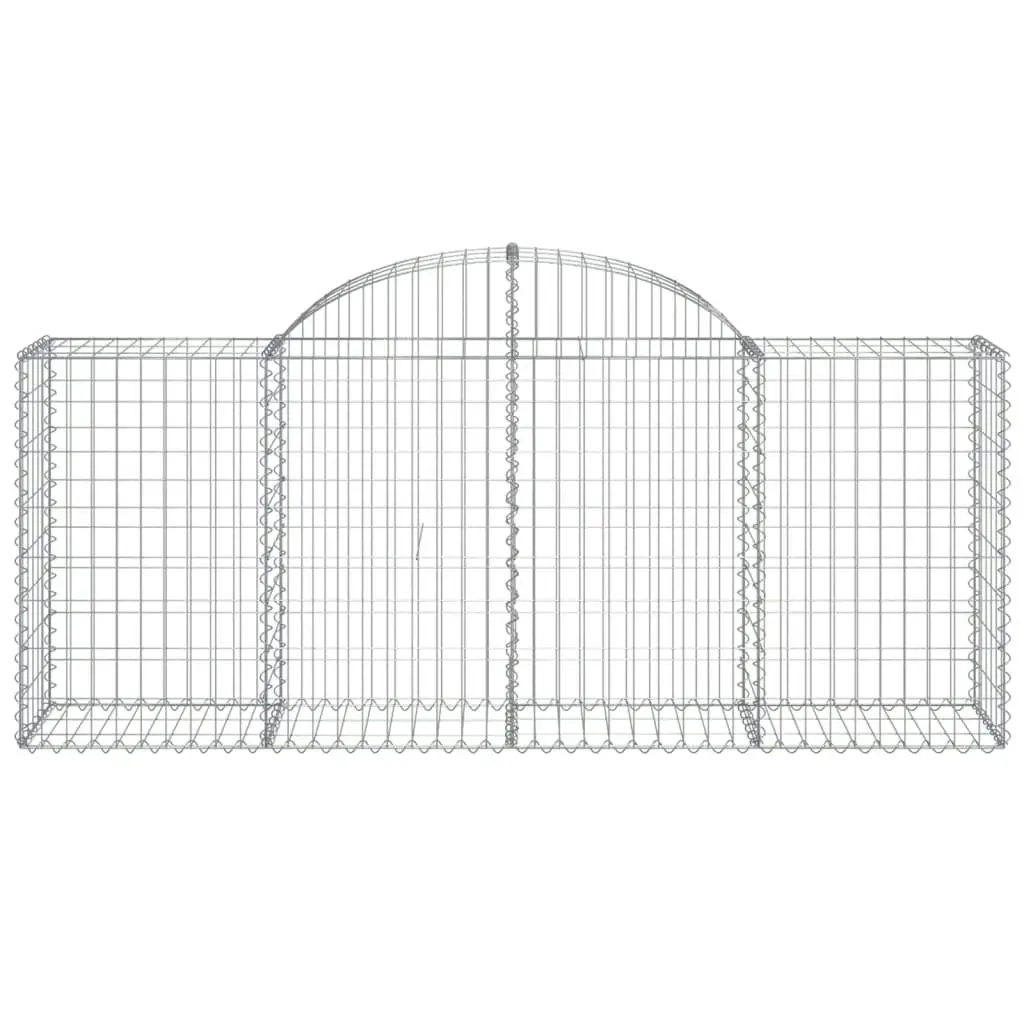 Arched Gabion Baskets 3 pcs 200x50x80/100 cm Galvanised Iron 3146300