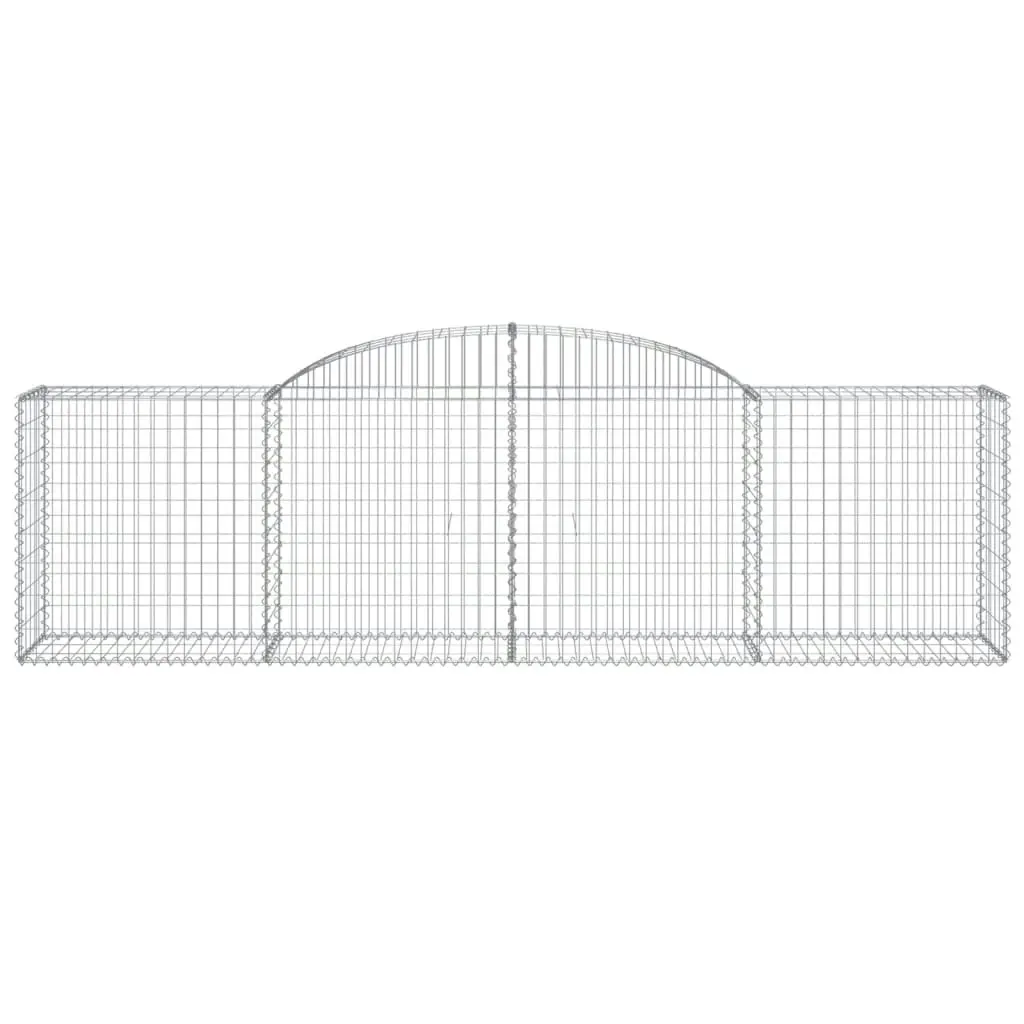 Arched Gabion Baskets 6 pcs 300x50x80/100 cm Galvanised Iron 3146687