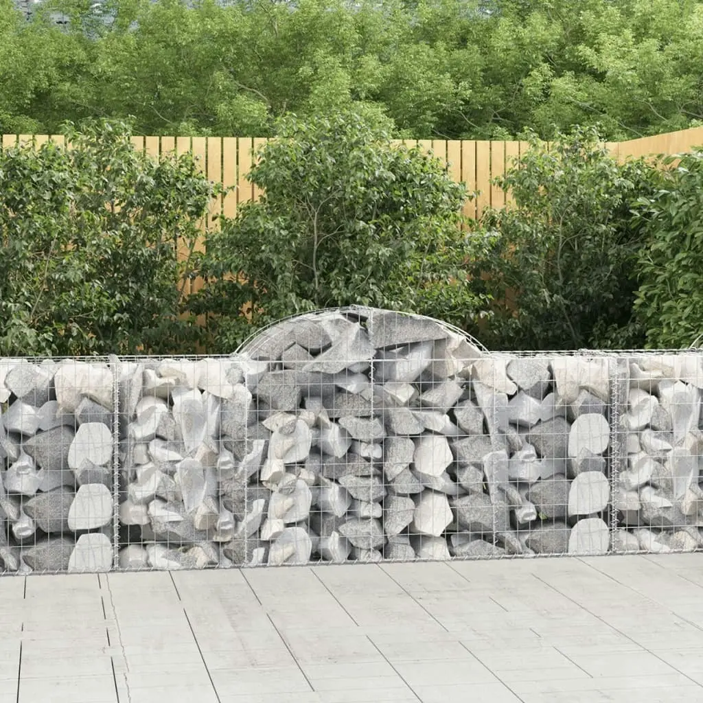 Arched Gabion Baskets 11 pcs 200x50x80/100 cm Galvanised Iron 3146308