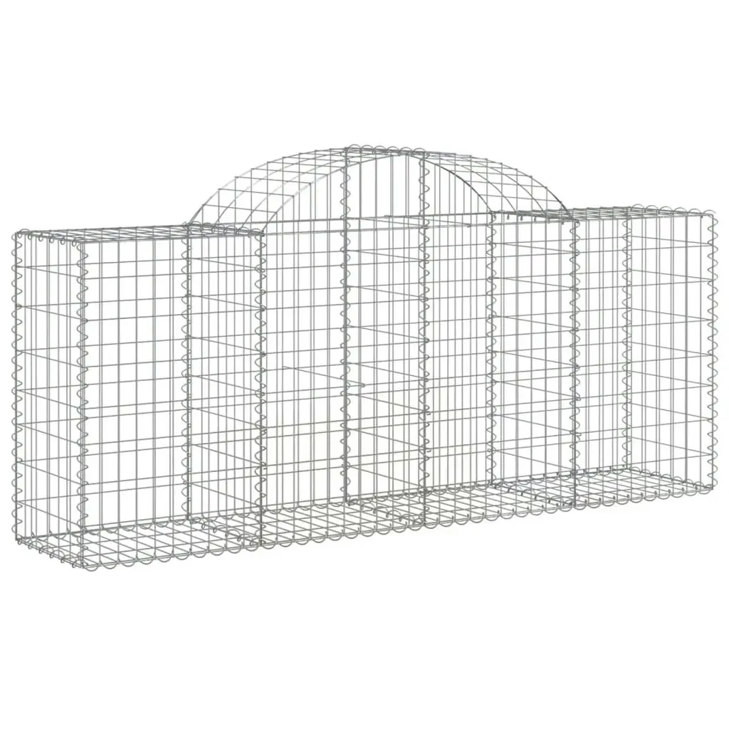 Arched Gabion Baskets 11 pcs 200x50x80/100 cm Galvanised Iron 3146308