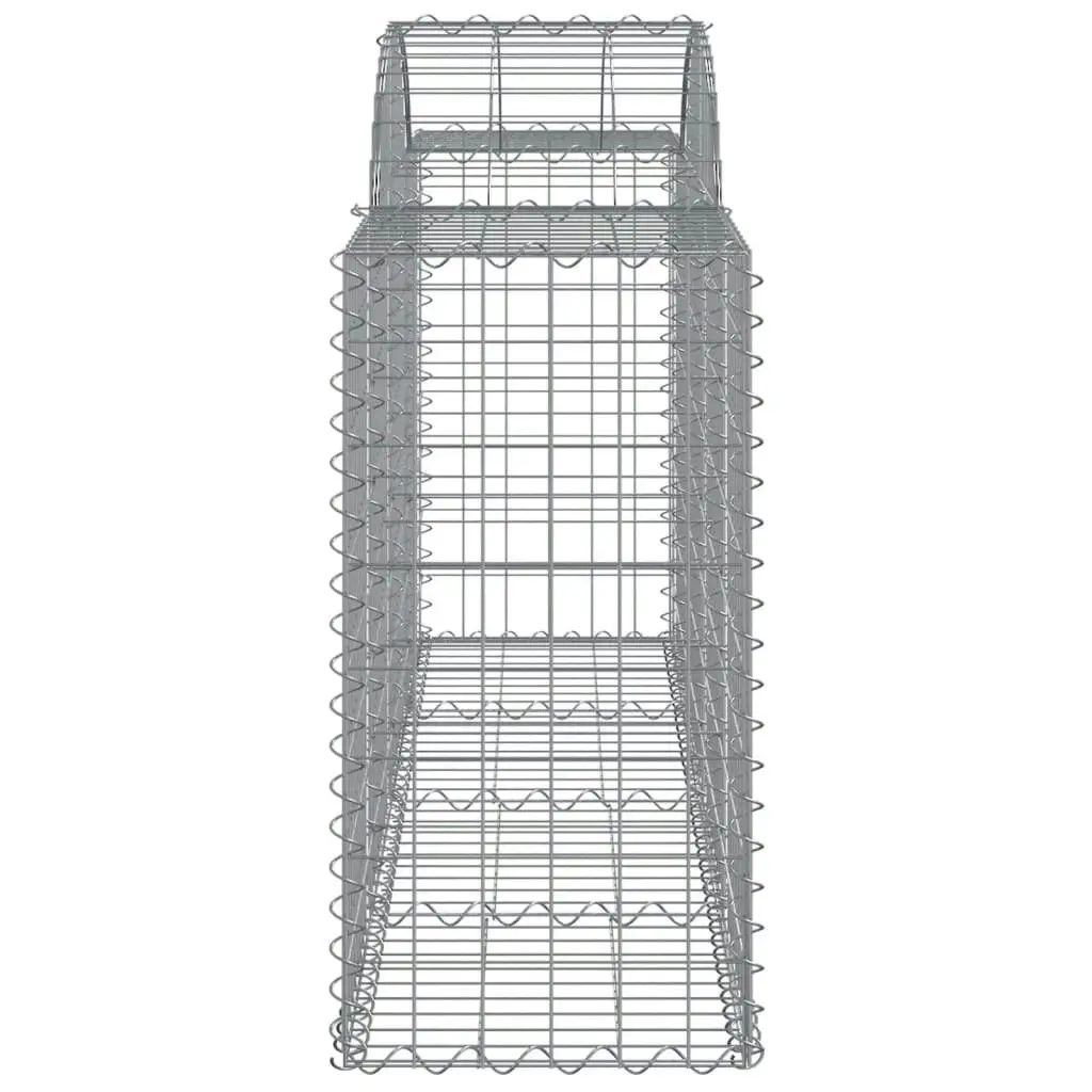 Arched Gabion Baskets 11 pcs 200x50x80/100 cm Galvanised Iron 3146308