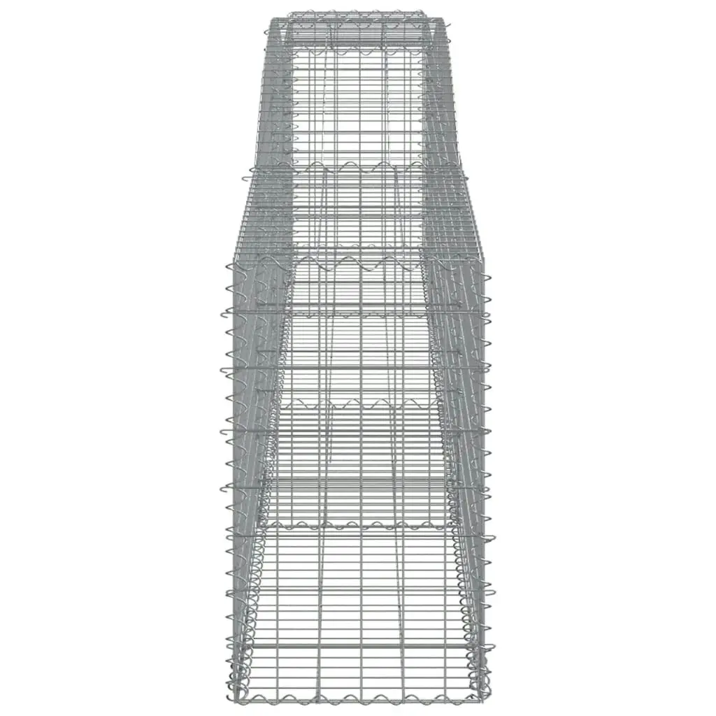 Arched Gabion Baskets 8 pcs 400x50x80/100 cm Galvanised Iron 3146989