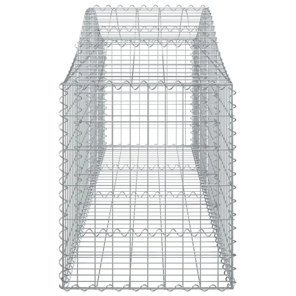 Arched Gabion Baskets 9 pcs 200x50x60/80 cm Galvanised Iron 3145605