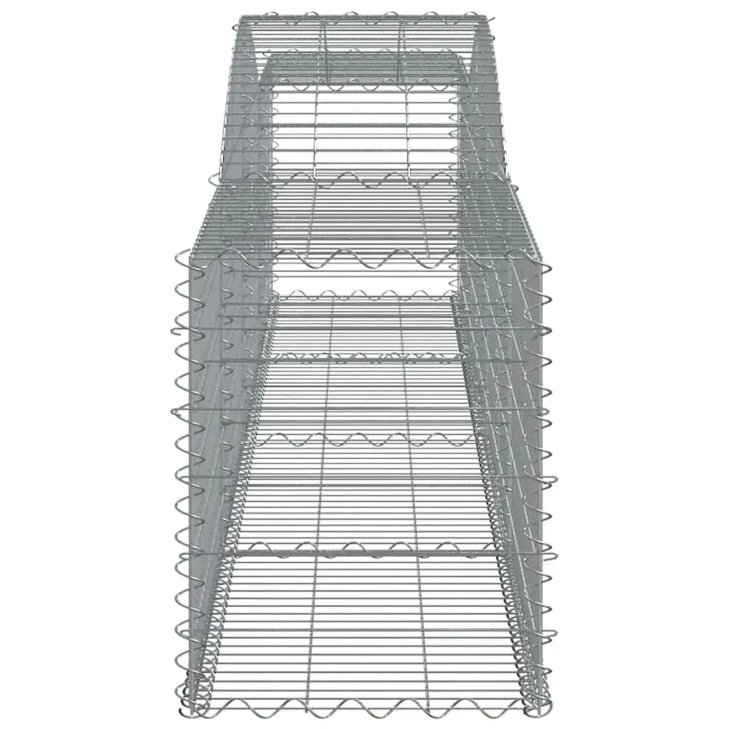 Arched Gabion Baskets 5 pcs 400x50x60/80 cm Galvanised Iron 3146973