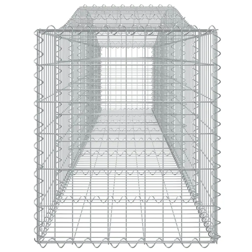 Arched Gabion Baskets 5 pcs 400x50x60/80 cm Galvanised Iron 3145933