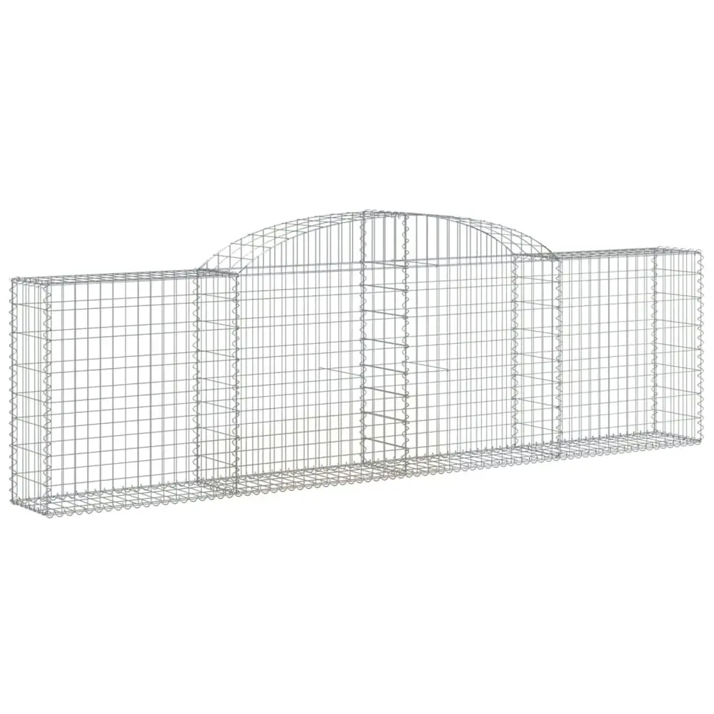 Arched Gabion Baskets 5 pcs 300x30x80/100 cm Galvanised Iron 3146506