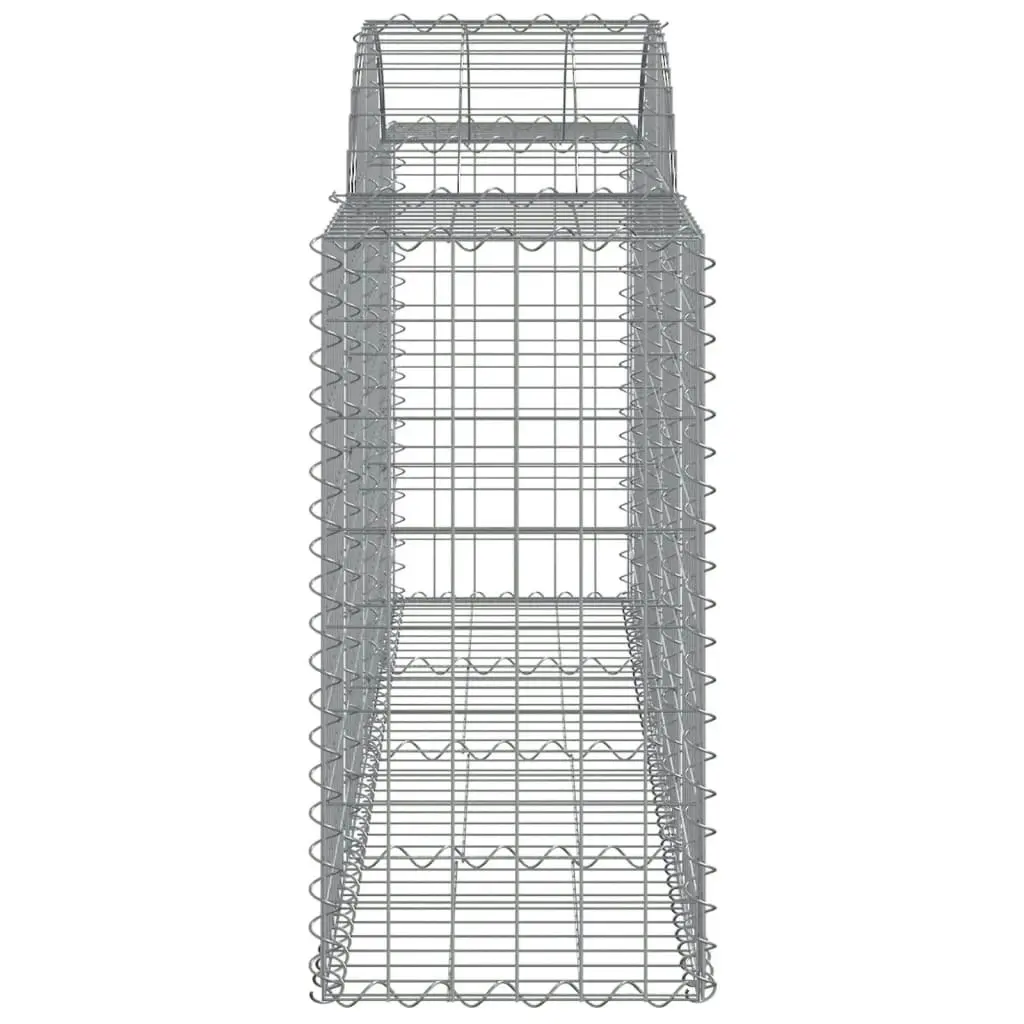 Arched Gabion Baskets 7 pcs 200x50x80/100 cm Galvanised Iron 3146304