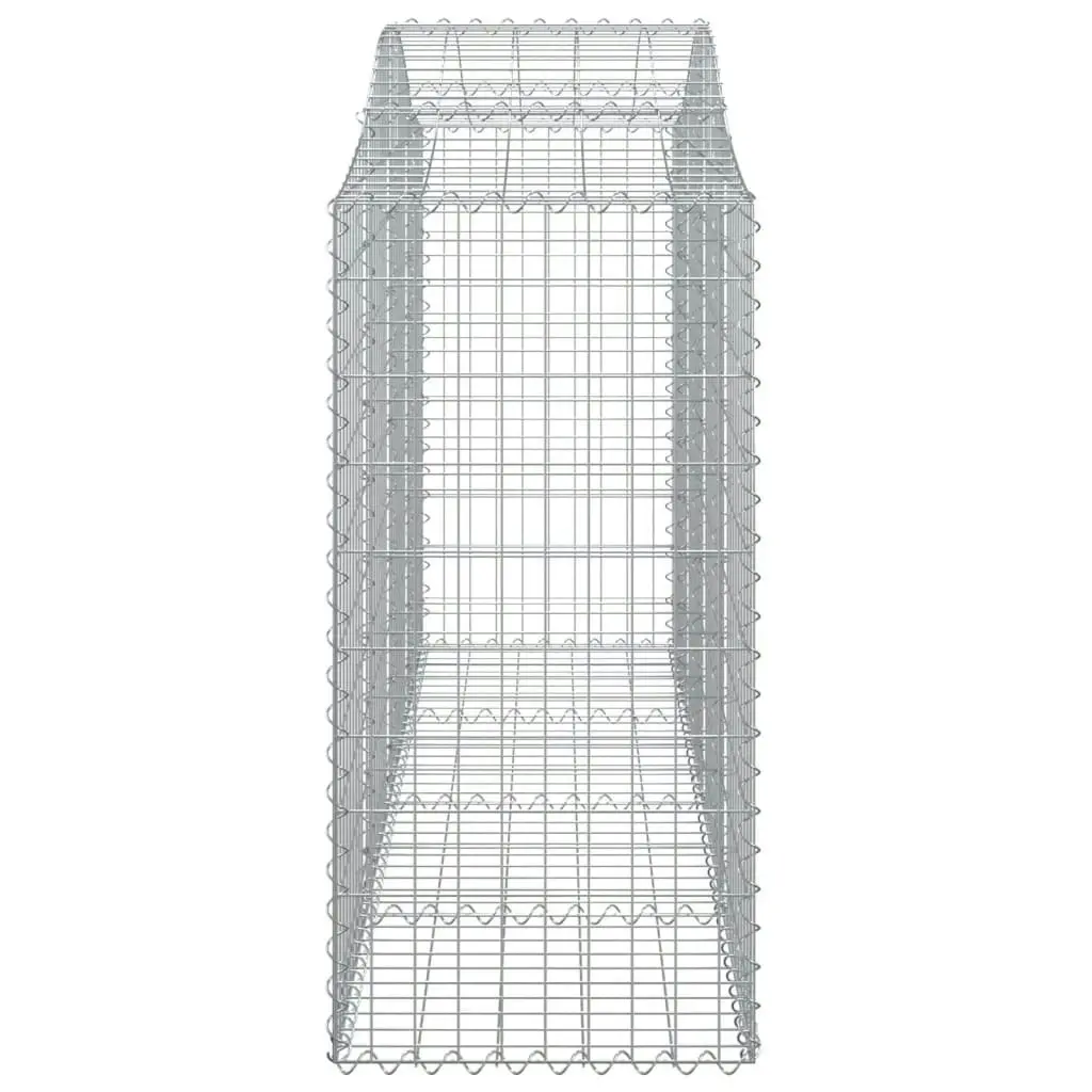 Arched Gabion Baskets 6 pcs 200x50x120/140 cm Galvanised Iron 3145665