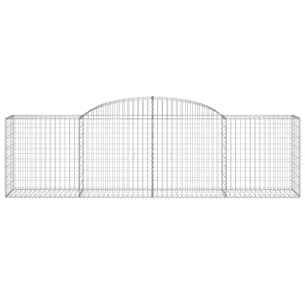 Arched Gabion Baskets 7 pcs 300x50x80/100 cm Galvanised Iron 3146688