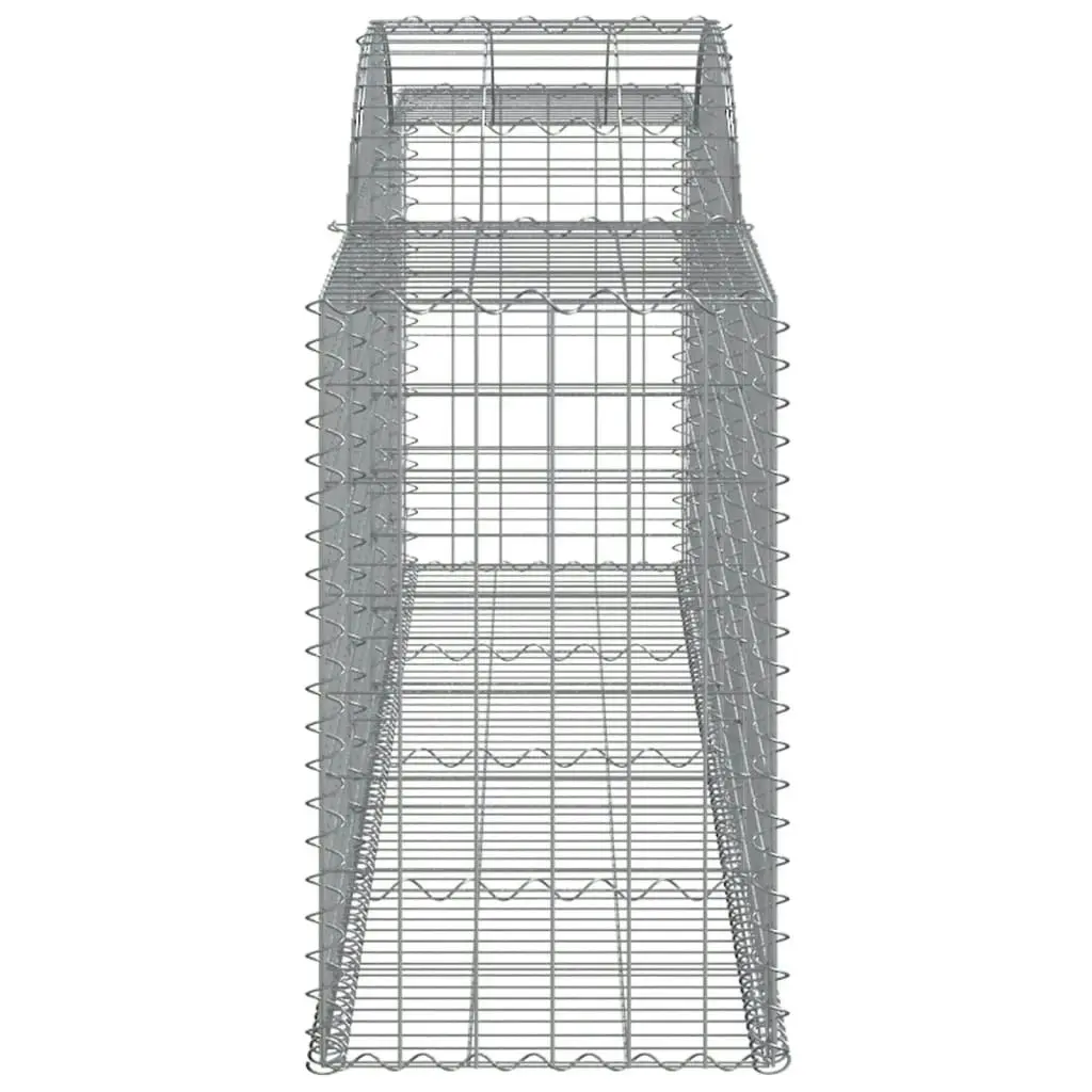 Arched Gabion Baskets 7 pcs 300x50x80/100 cm Galvanised Iron 3146688