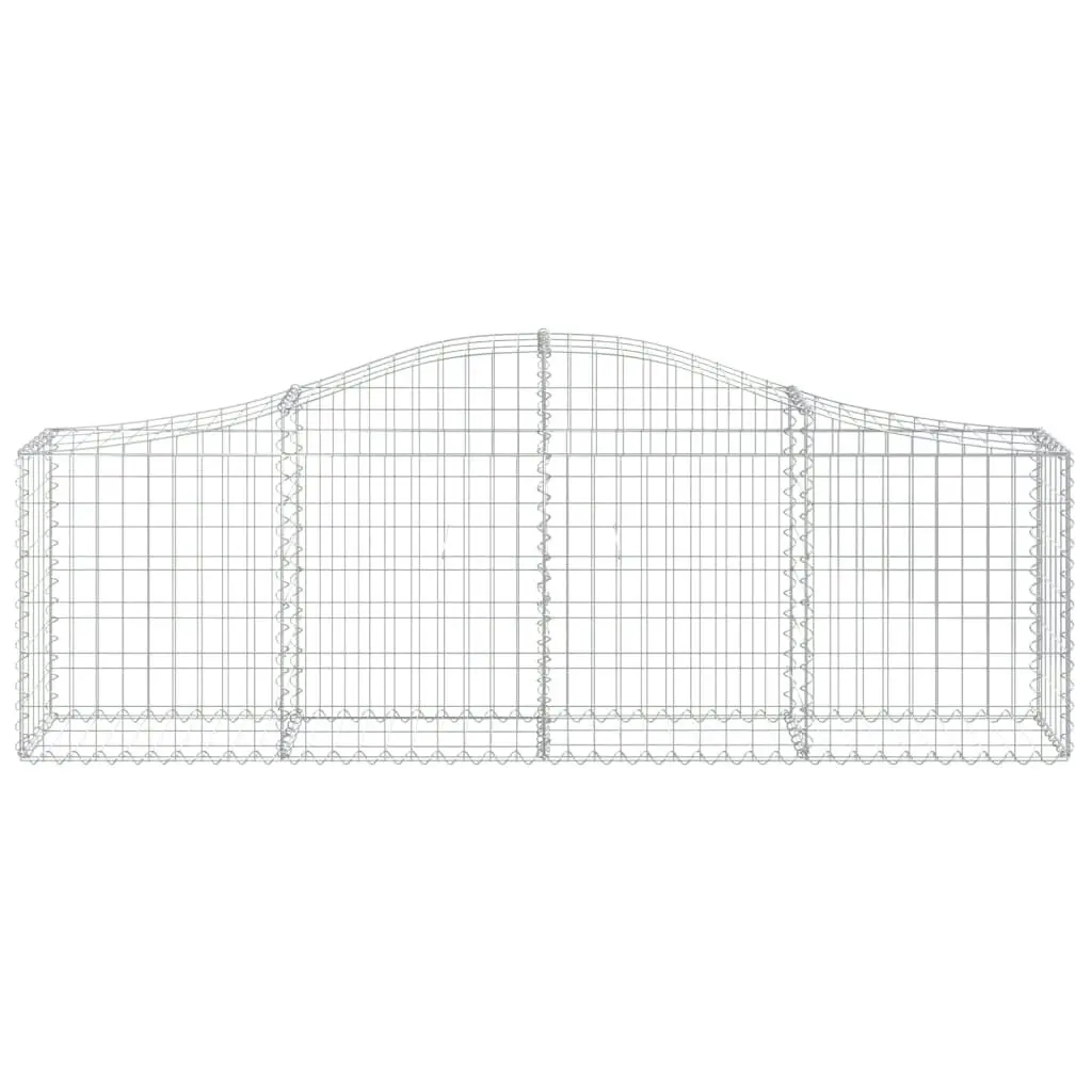 Arched Gabion Baskets 6 pcs 200x30x60/80 cm Galvanised Iron 3145392