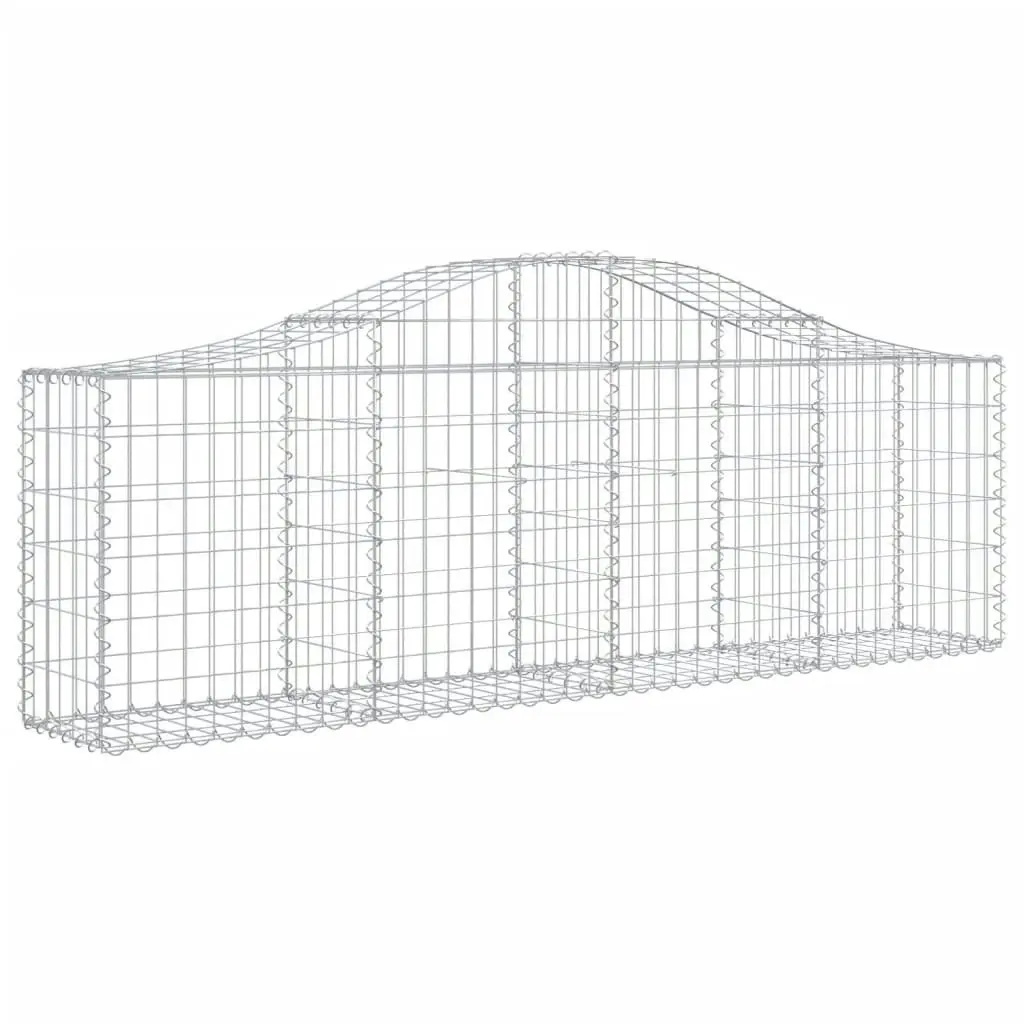 Arched Gabion Baskets 6 pcs 200x30x60/80 cm Galvanised Iron 3145392