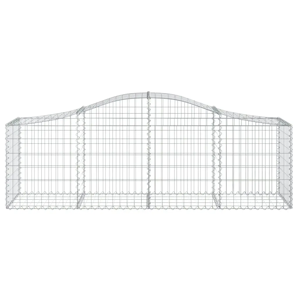 Arched Gabion Baskets 8 pcs 200x50x60/80 cm Galvanised Iron 3145604