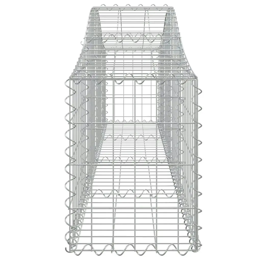 Arched Gabion Baskets 3 pcs 200x30x40/60 cm Galvanised Iron 3145368