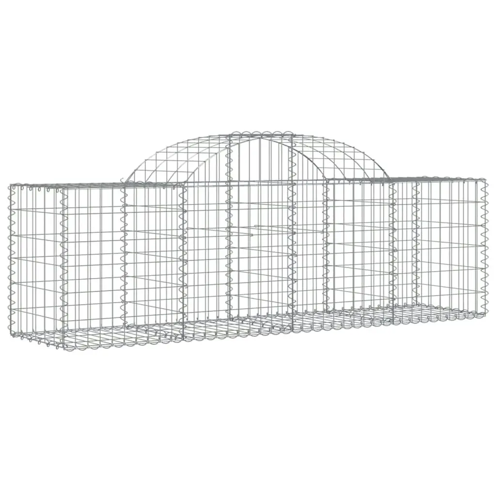 Arched Gabion Baskets 8 pcs 200x50x60/80 cm Galvanised Iron 3146284