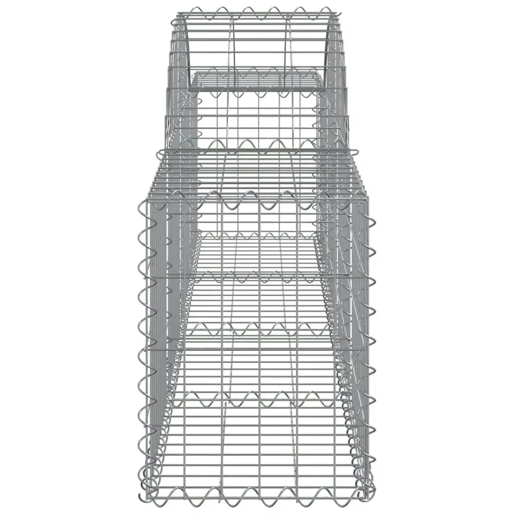 Arched Gabion Baskets 3 pcs 200x30x40/60 cm Galvanised Iron 3146048