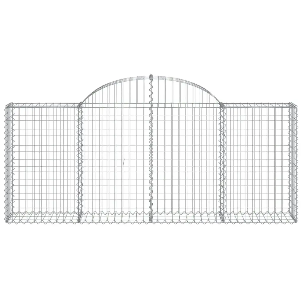 Arched Gabion Baskets 3 pcs 200x30x80/100 cm Galvanised Iron 3146090