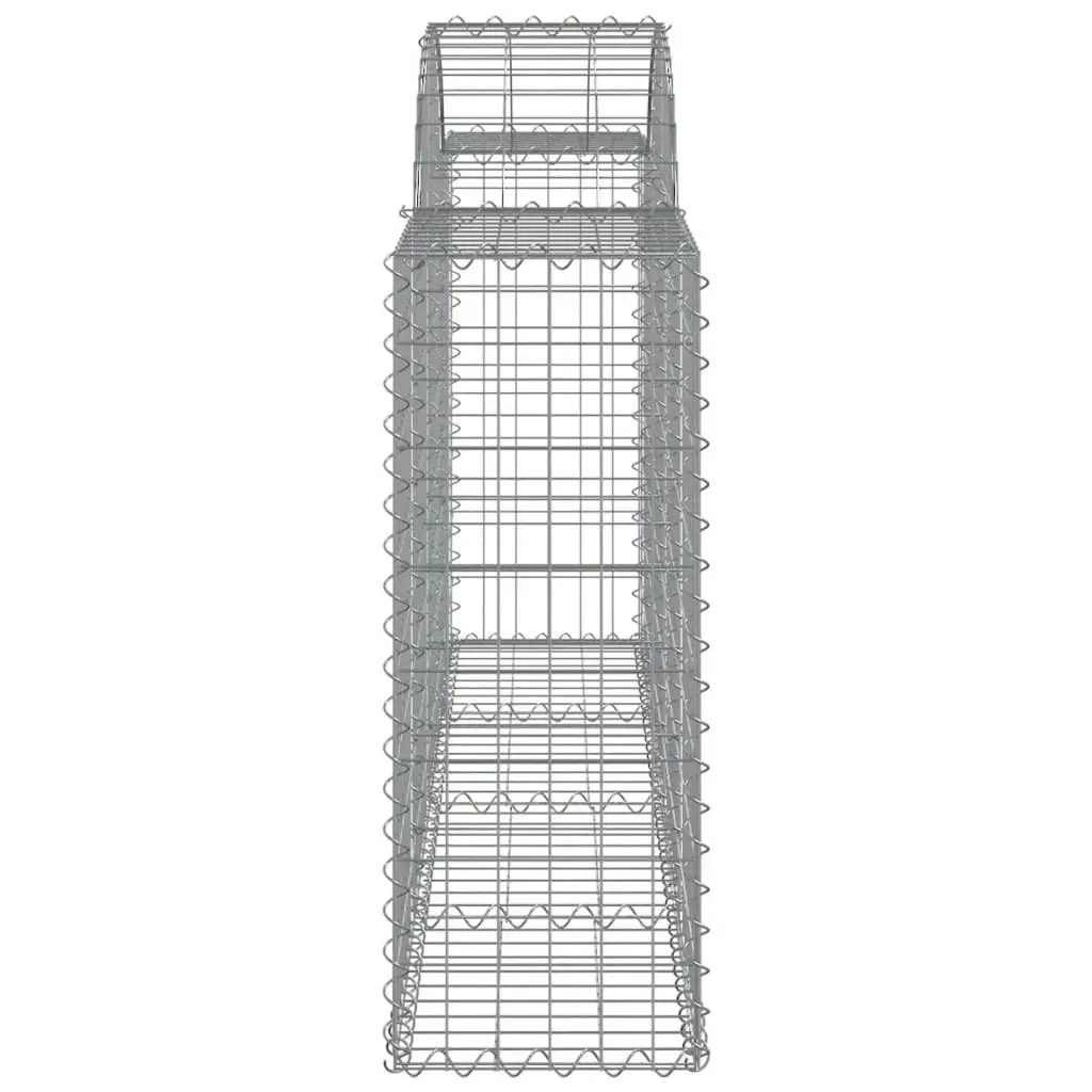 Arched Gabion Baskets 3 pcs 200x30x80/100 cm Galvanised Iron 3146090