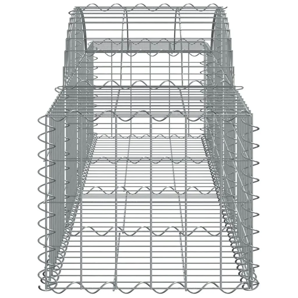 Arched Gabion Baskets 2 pcs 200x50x40/60 cm Galvanised Iron 3146257