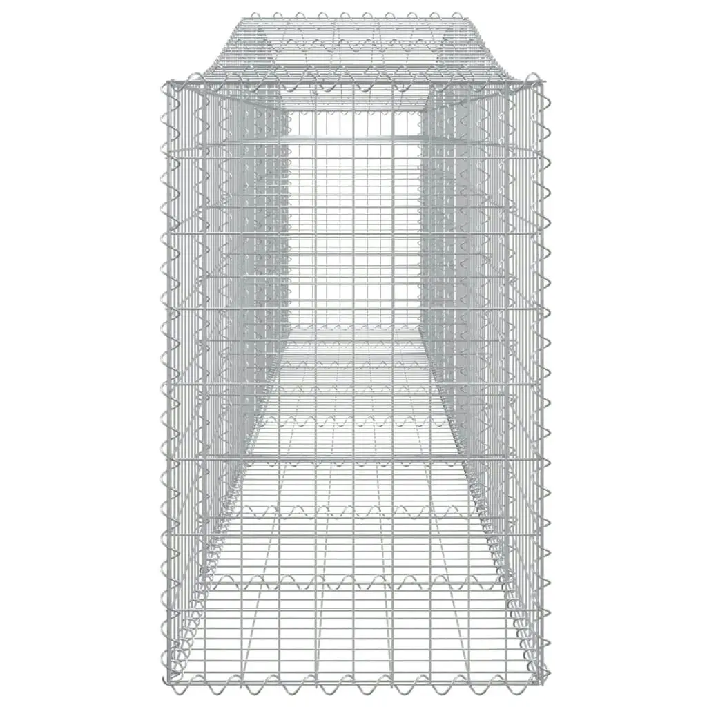 Arched Gabion Baskets 9 pcs 400x50x80/100 cm Galvanised Iron 3145950