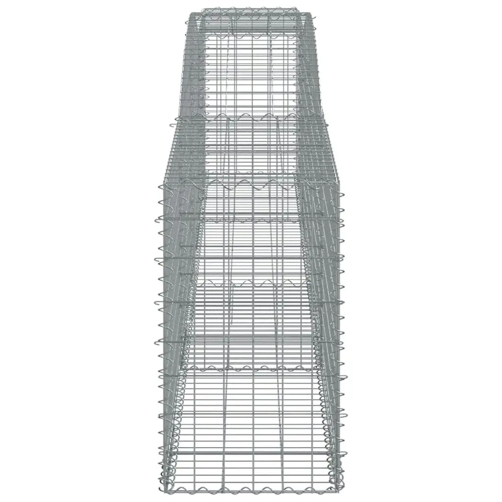 Arched Gabion Baskets 4 pcs 400x50x80/100 cm Galvanised Iron 3146985