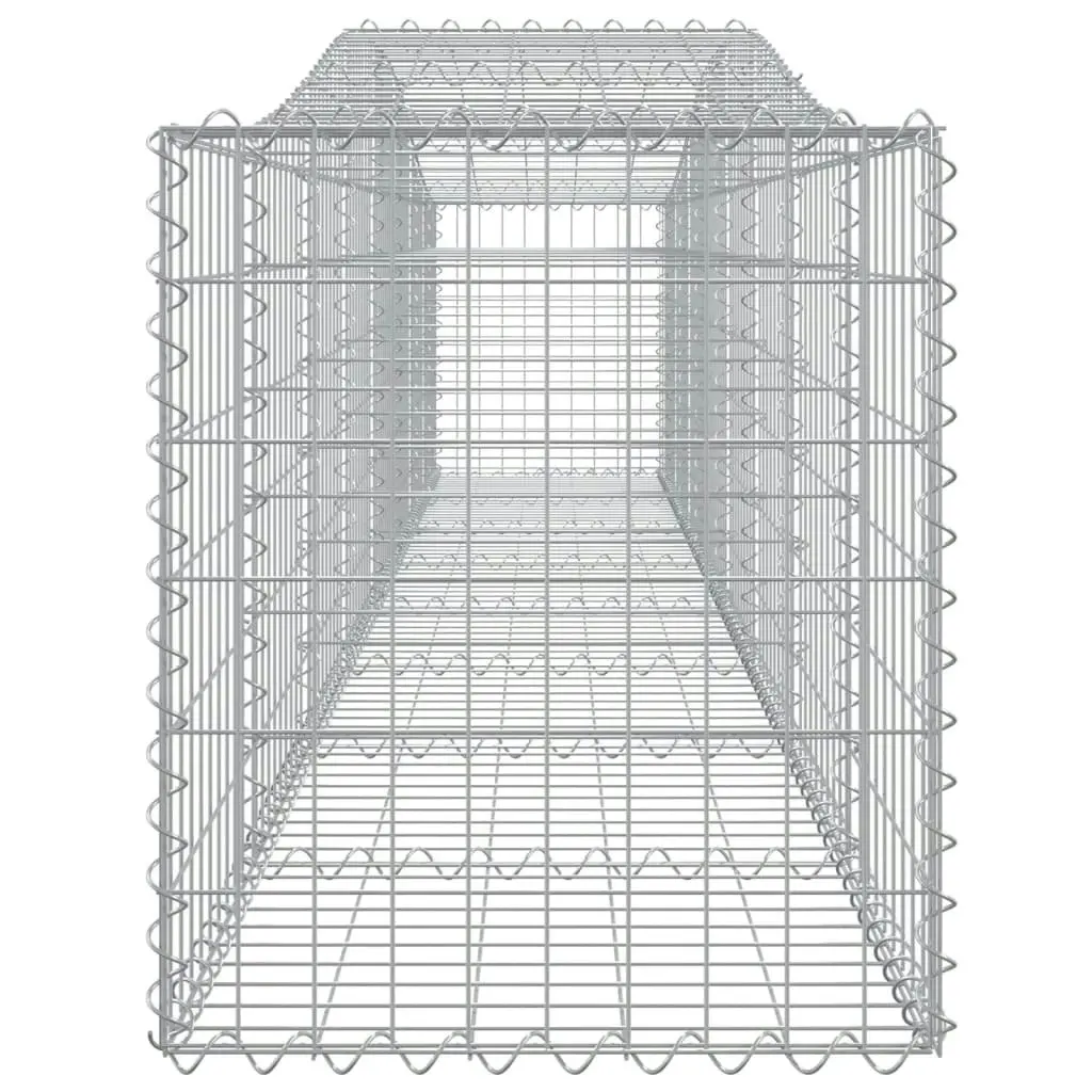 Arched Gabion Baskets 3 pcs  400x50x60/80 cm Galvanised Iron 3145931