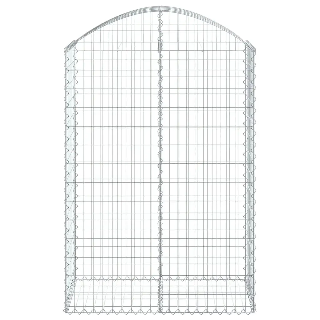 Arched Gabion Basket 100x50x140/160 cm Galvanised Iron 153437