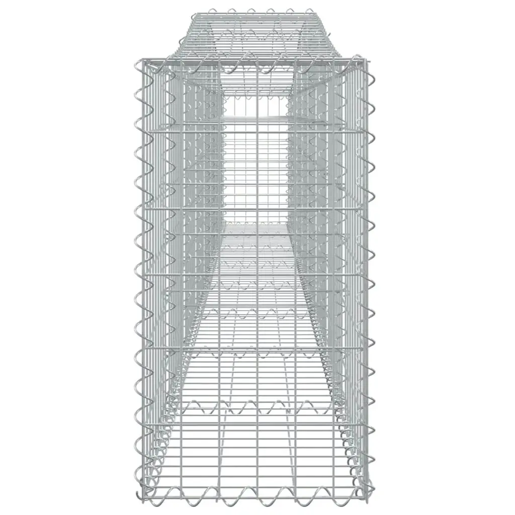 Arched Gabion Baskets 4 pcs 400x30x60/80 cm Galvanised Iron 3145802