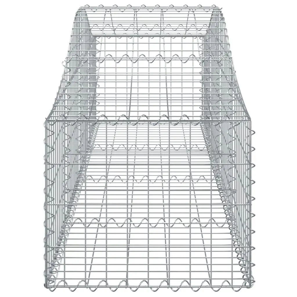 Arched Gabion Baskets 6 pcs 200x50x40/60 cm Galvanised Iron 3145581