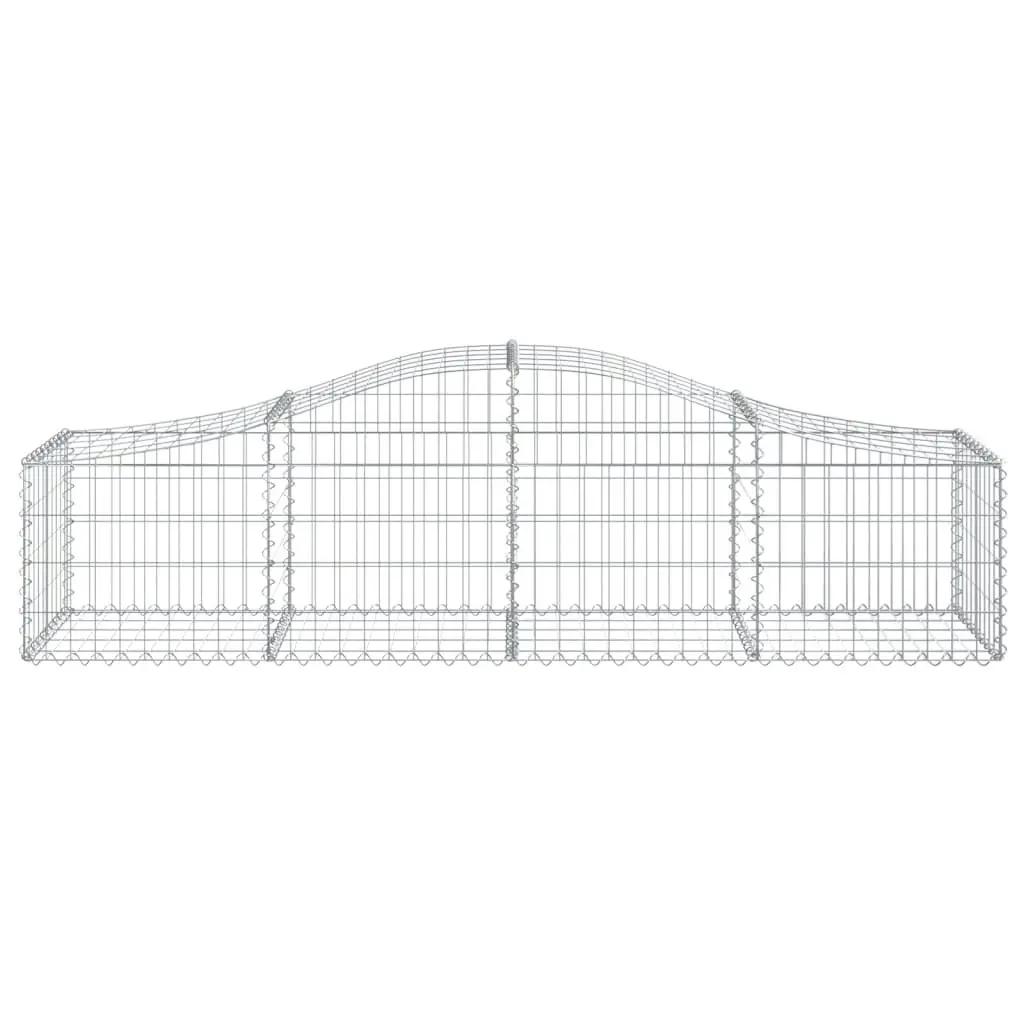 Arched Gabion Baskets 6 pcs 200x50x40/60 cm Galvanised Iron 3145581