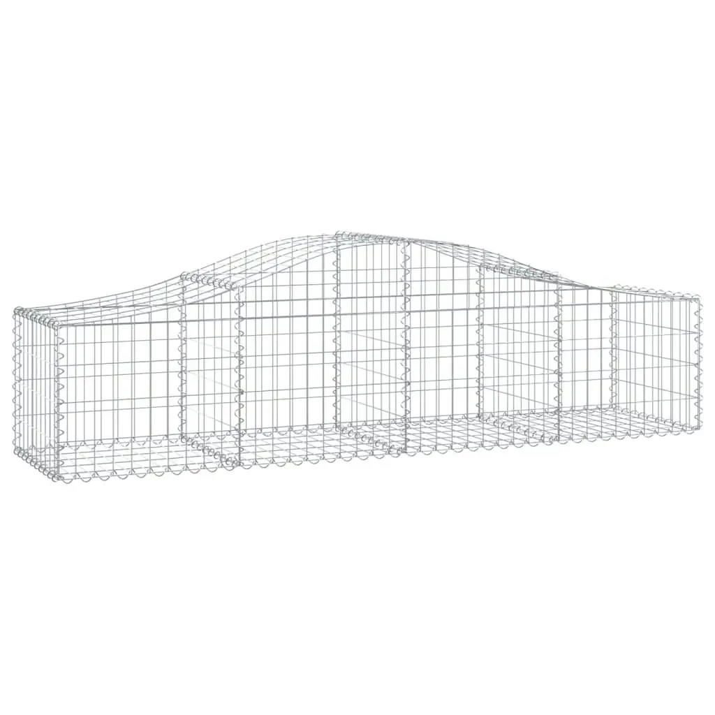 Arched Gabion Baskets 6 pcs 200x50x40/60 cm Galvanised Iron 3145581