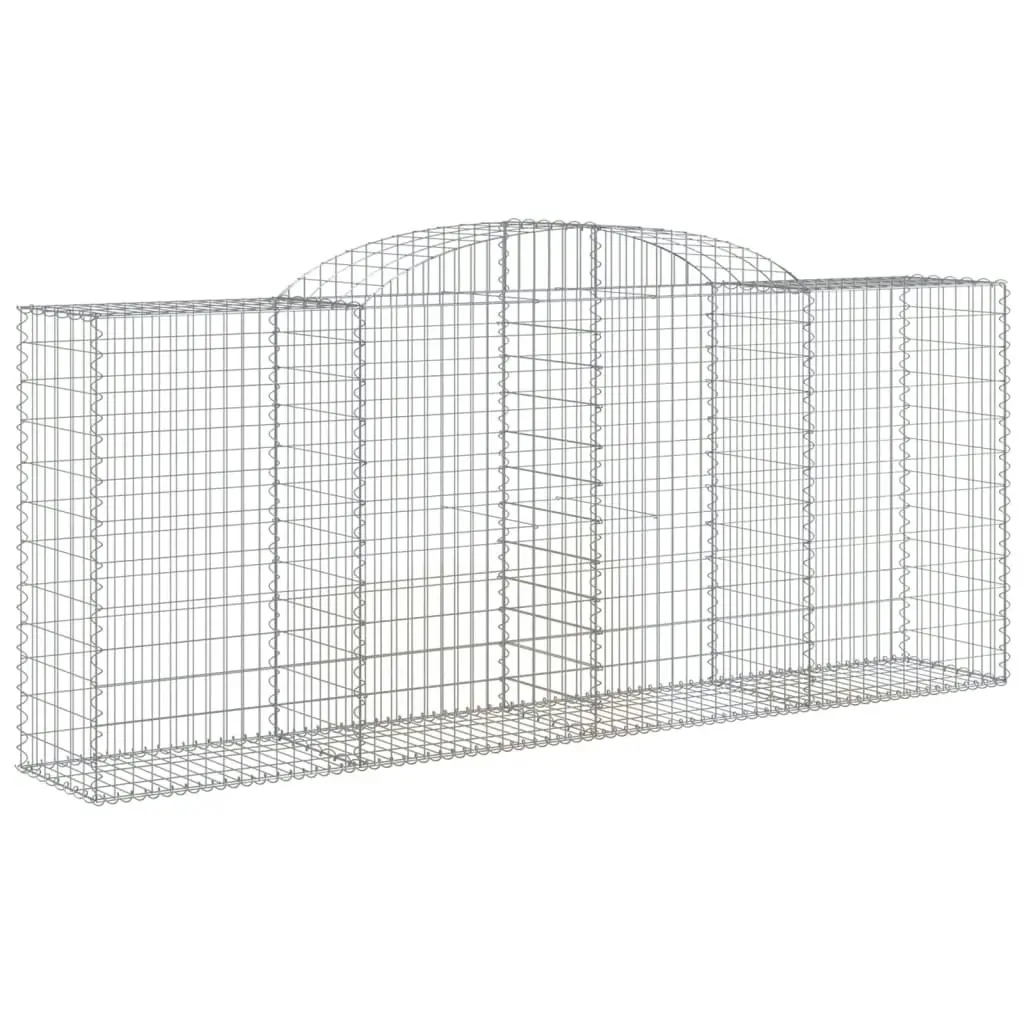 Arched Gabion Baskets 3 pcs 300x50x120/140 cm Galvanised Iron 3146720