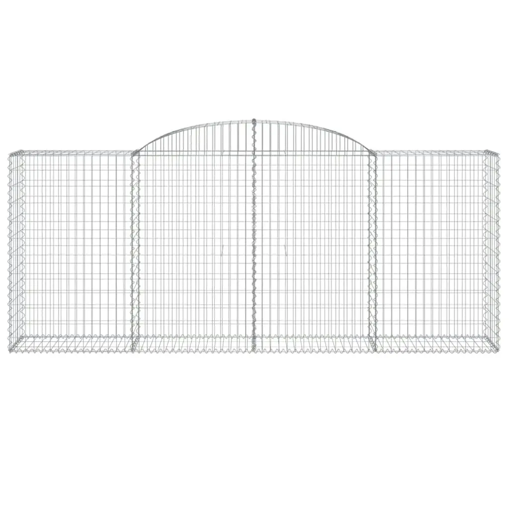 Arched Gabion Baskets 3 pcs 300x50x120/140 cm Galvanised Iron 3146720