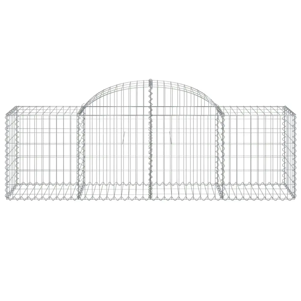 Arched Gabion Baskets 5 pcs 200x50x60/80 cm Galvanised Iron 3146281