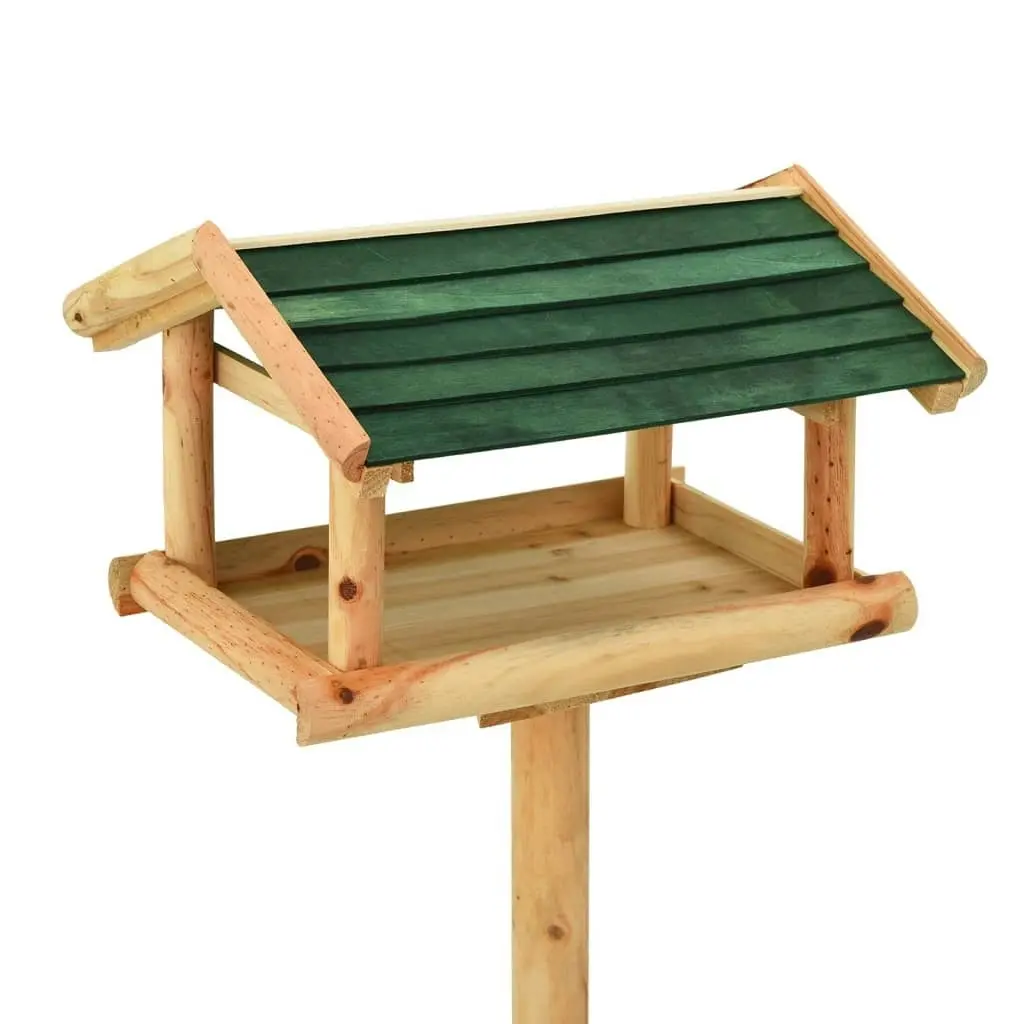 Bird Feeder with Stand 37x28x100 cm Solid Fir Wood 316418