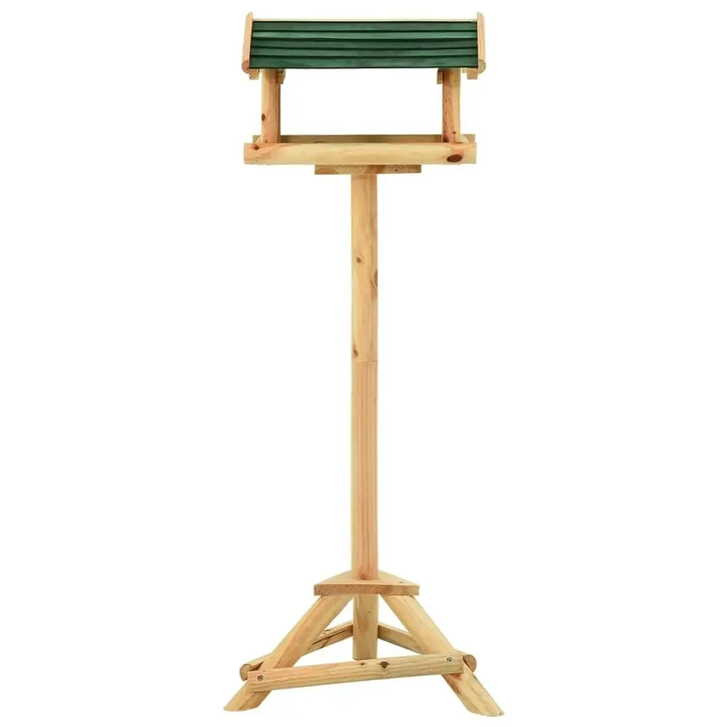 Bird Feeder with Stand 37x28x100 cm Solid Fir Wood 316418