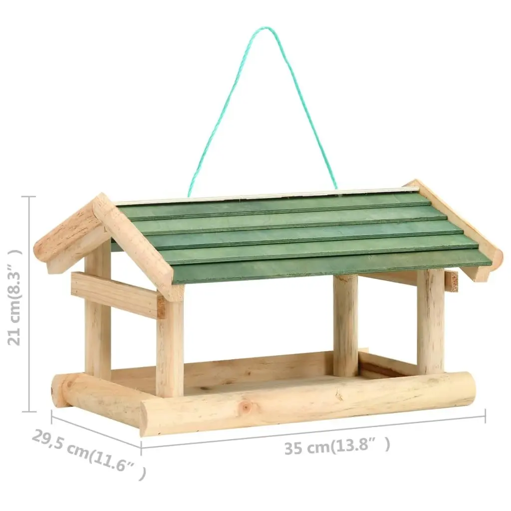 Bird Feeder Solid Wood 35x29.5x21 cm 314819