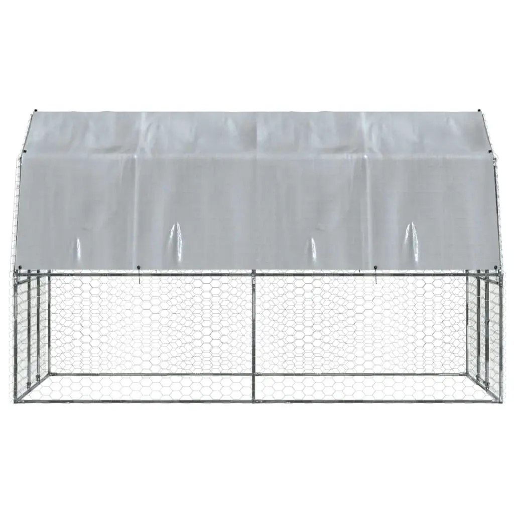 Bird Cages 2 pcs with Roof and Door Silver Galvanised Steel 3294912