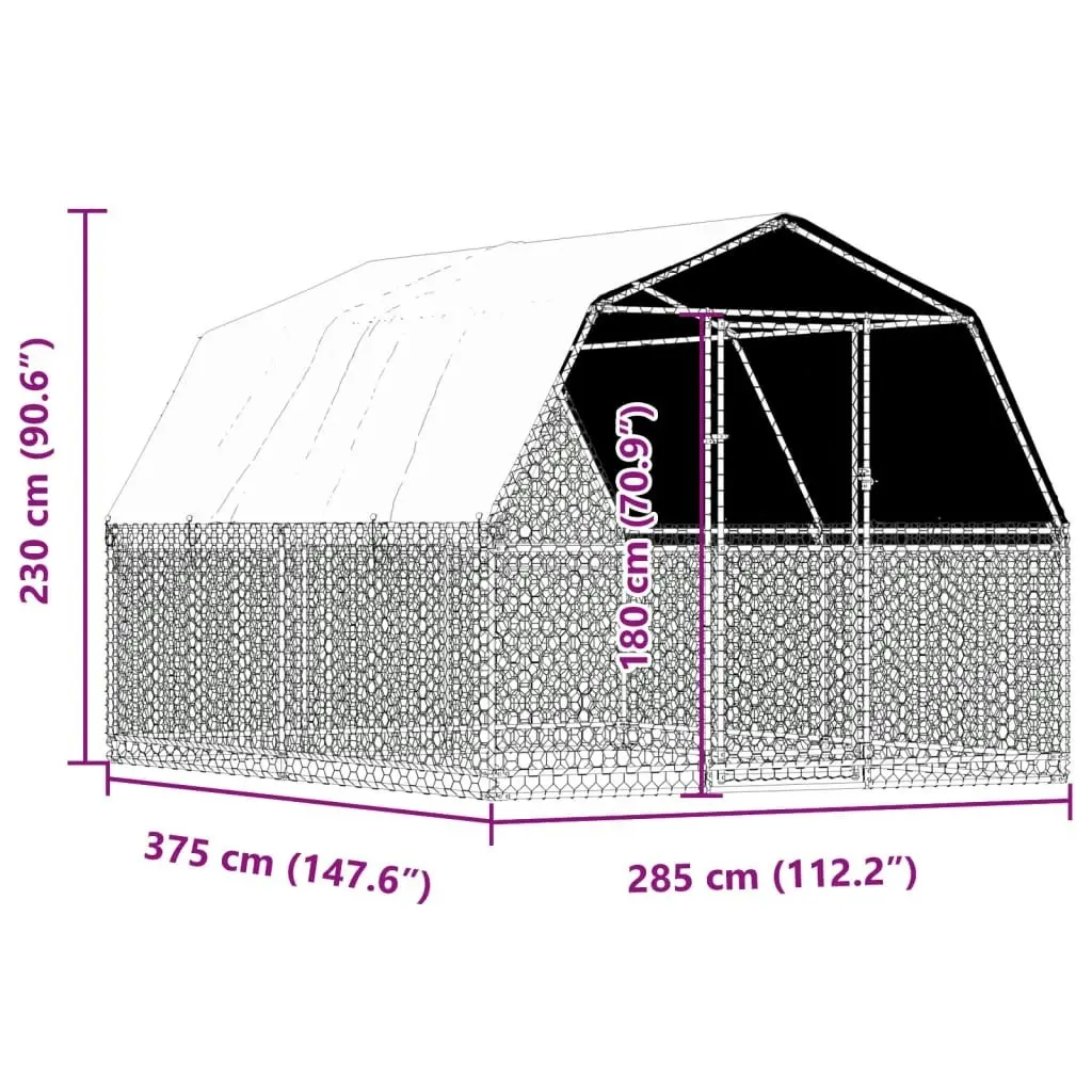 Bird Cages 2 pcs with Roof and Door Silver Galvanised Steel 3294912