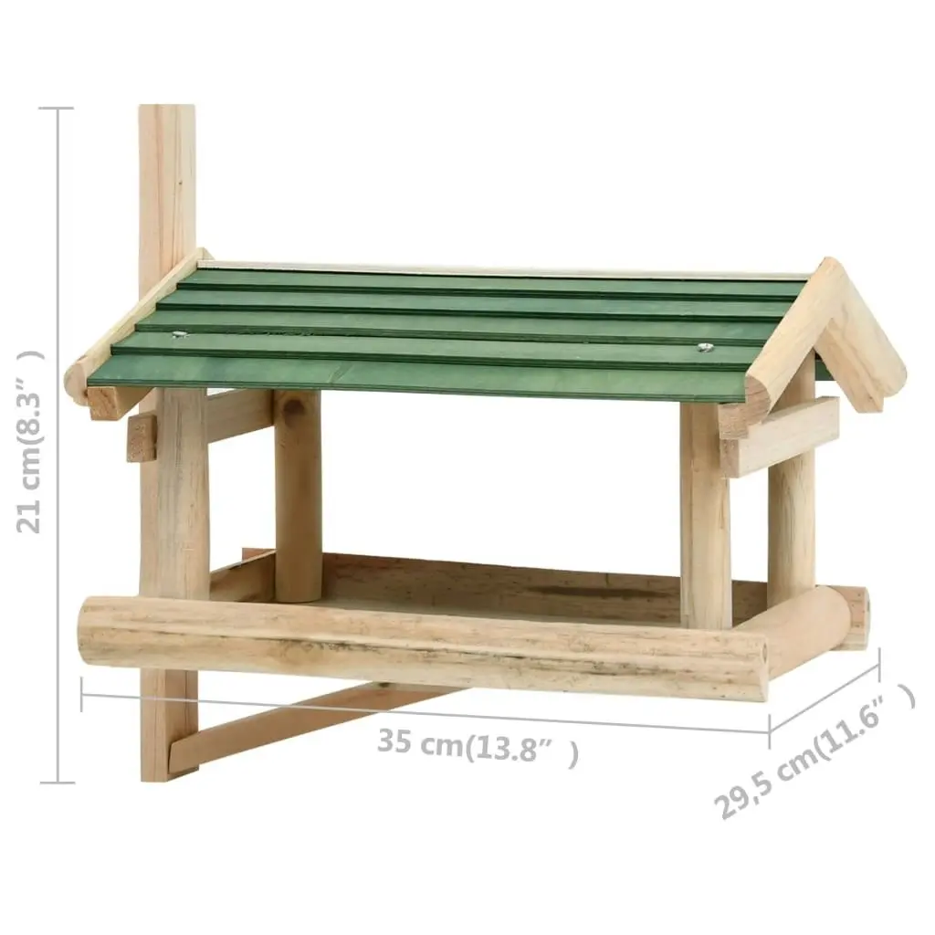 Bird Feeder Solid Wood 35x29.5x21 cm 314818