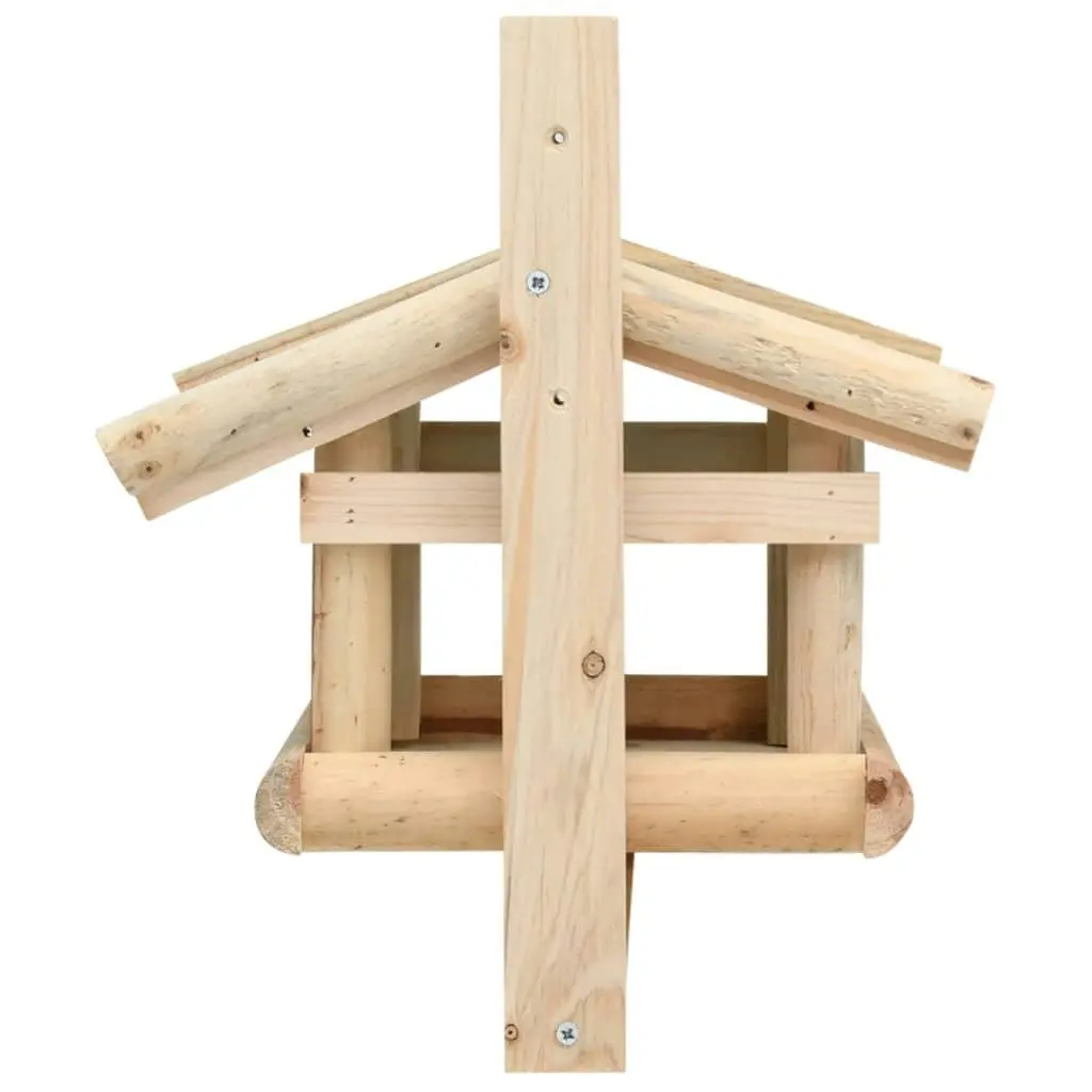 Bird Feeder Solid Wood 35x29.5x21 cm 314818