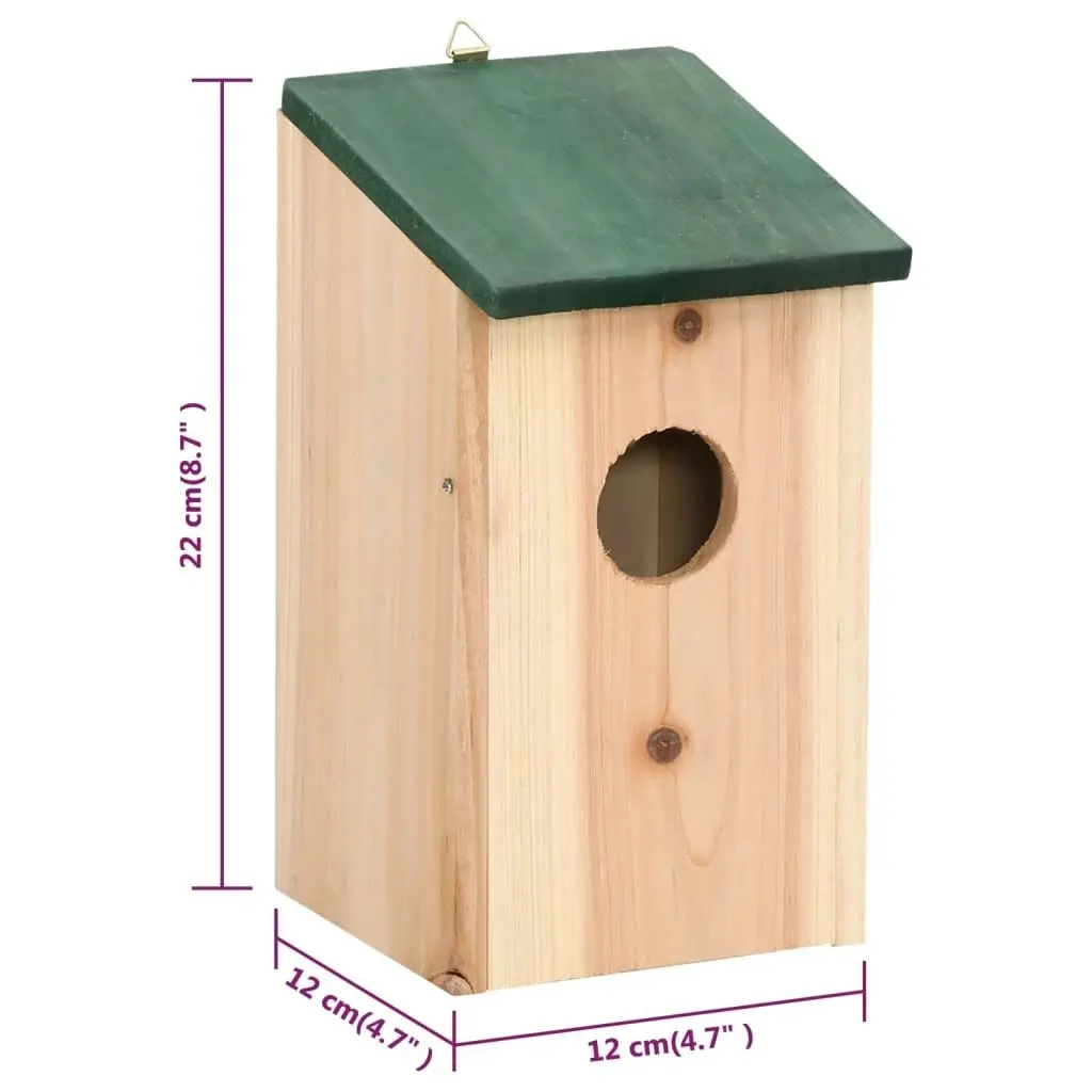 Bird House Nesting Box Wood 4 pcs 41012