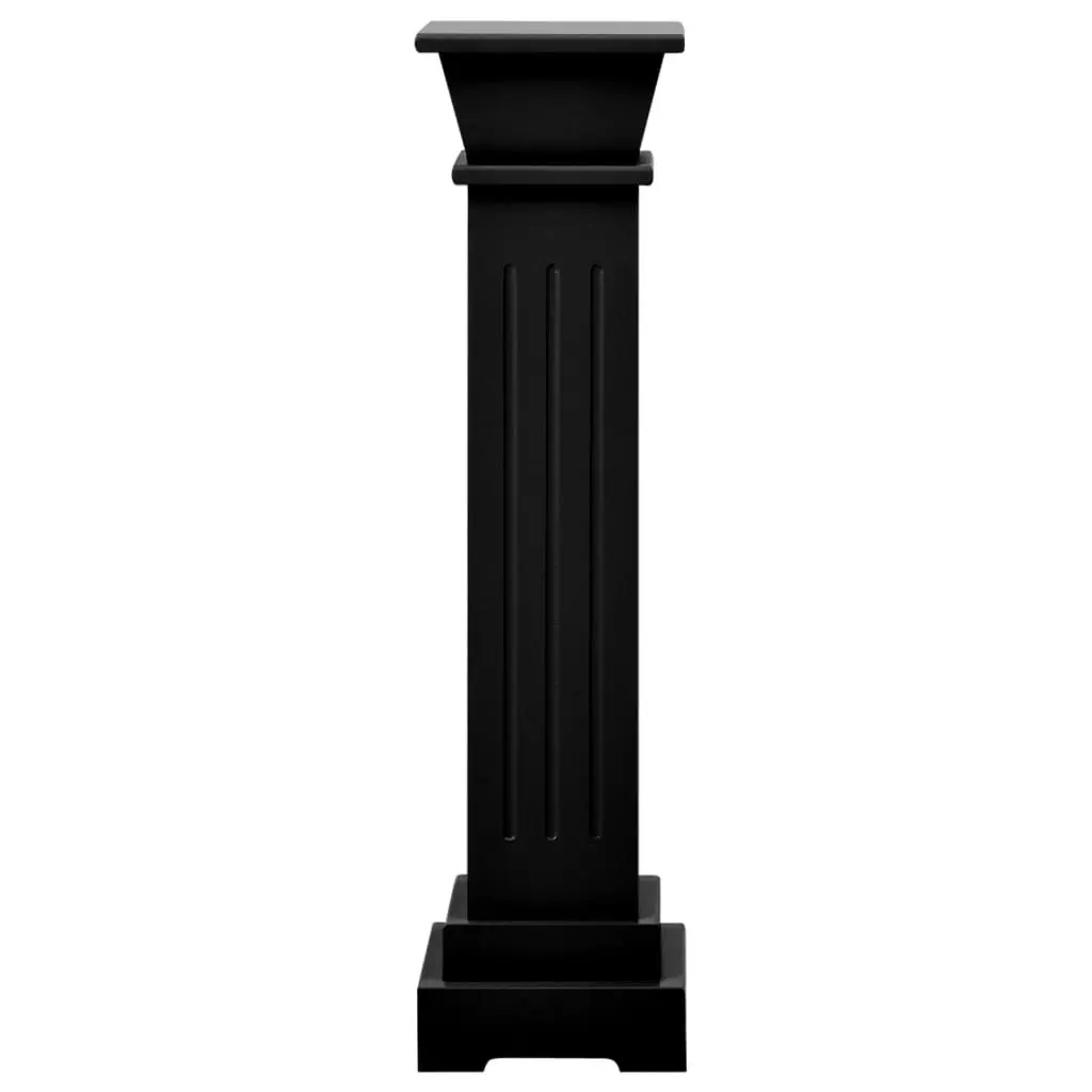 Classic Square Pillar Plant Stand Black 17x17x66 cm MDF 323970