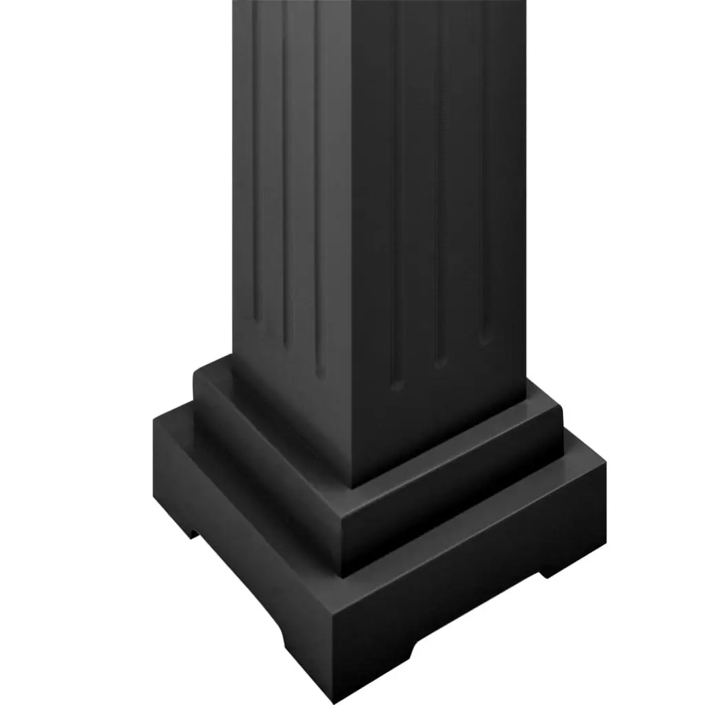 Classic Square Pillar Plant Stand Black 17x17x66 cm MDF 323970