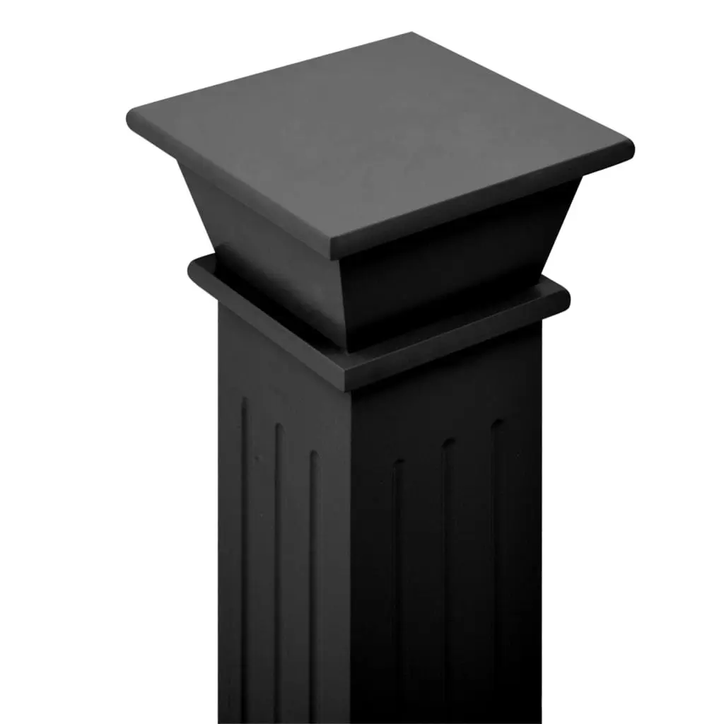 Classic Square Pillar Plant Stand Black 17x17x66 cm MDF 323970