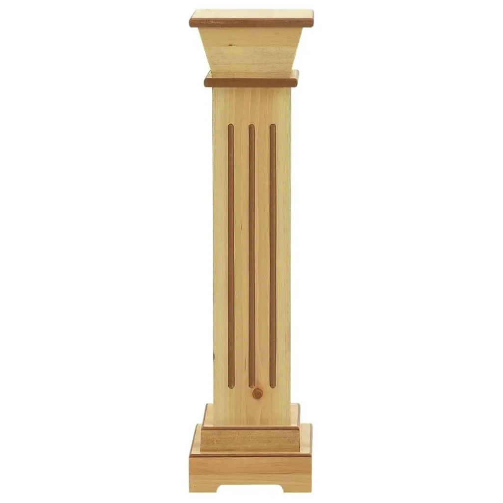 Classic Square Pillar Plant Stand Light Wood 17x17x66 cm MDF 323968