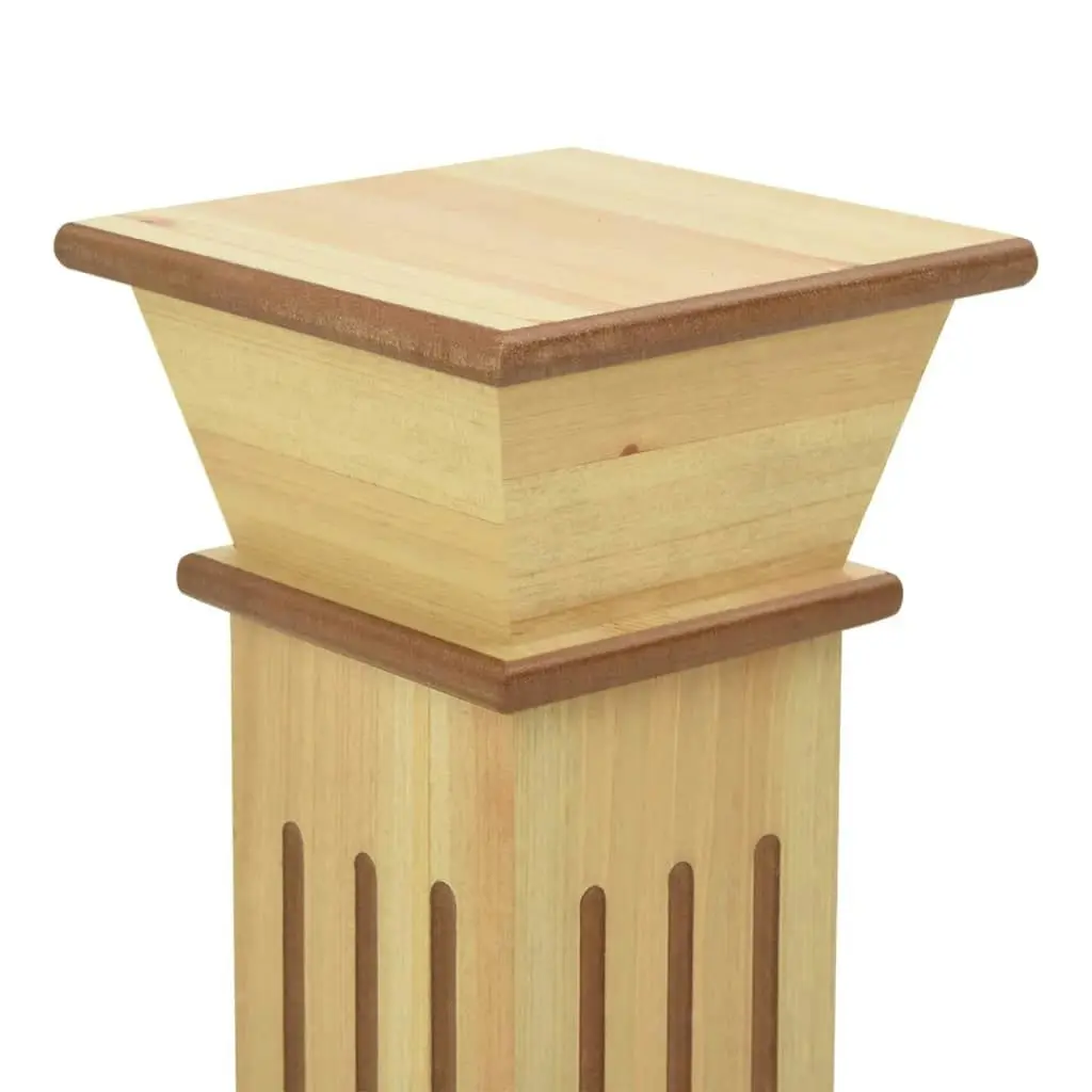 Classic Square Pillar Plant Stand Light Wood 17x17x66 cm MDF 323968